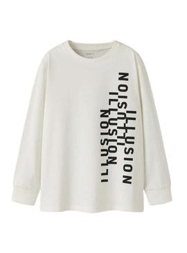 Camisola Name It Mobay branca para menino.