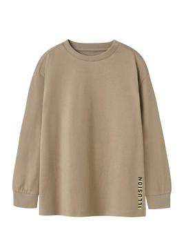 Camiseta Name It Mobay bege para menino