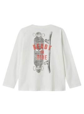 Camisola Name It Morson branca para menino.