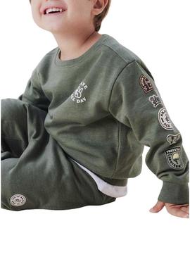 Calça de fato de treino verde Name It Molaf para menino.