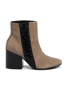 Botins Tommy Jeans Mid Heel Camelo Mulher
