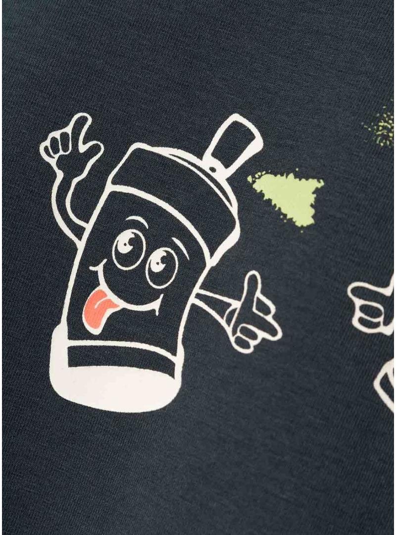 Camiseta Name It Nova azul marinho para menino.