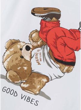 Camiseta Name It Nathan branca para menino.