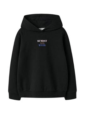 Moletom Name It Fofina preto para menina.