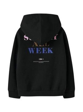 Moletom Name It Fofina preto para menina.