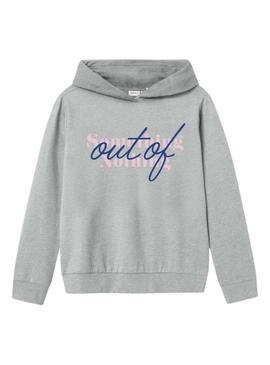 Moletom Name It Fofina cinza para menina