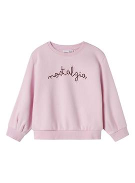 Moletom Name It Fovi rosa para menina.