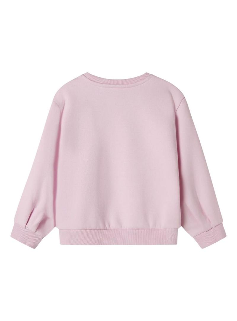 Moletom Name It Fovi rosa para menina.