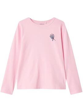 Camisola Name It Foslina rosa para menina.