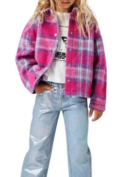 Camisa sobretudo Name It Niyorka rosa para menina