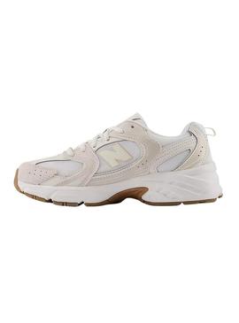 Sapatilhas New Balance MR530 bege para menina.