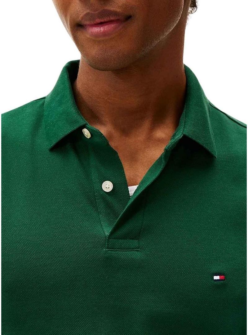 Camisa Polo Tommy Hilfiger 1985 verde para homem.