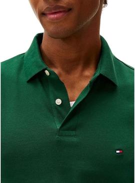Camisa Polo Tommy Hilfiger 1985 verde para homem.
