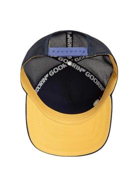 Boné Goorin Bros High Class azul marinho de veludo.