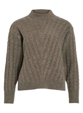 Camisola Vila Virelli de malha torrada para mulher.