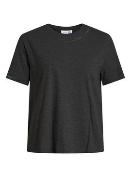 Camisa Vila Videddy cinza escuro para mulher.