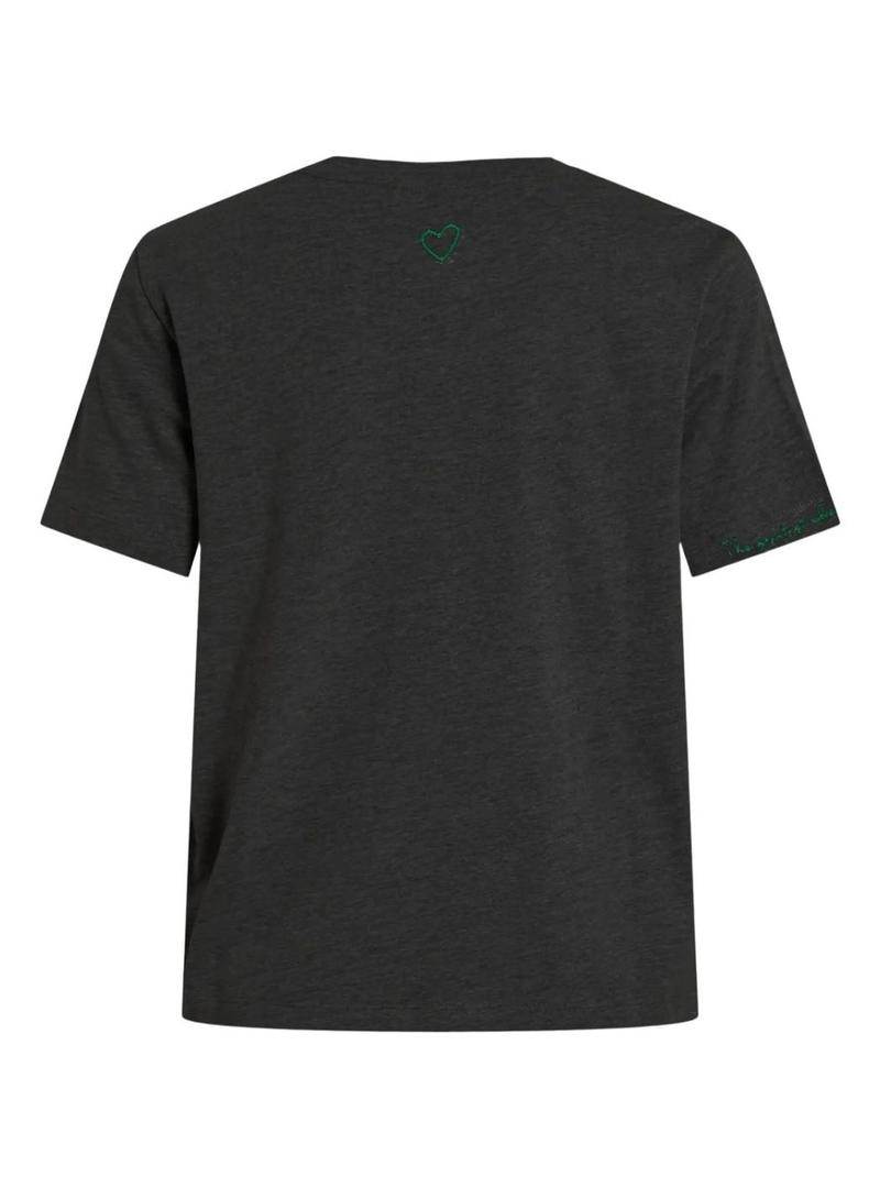 Camisa Vila Videddy cinza escuro para mulher.