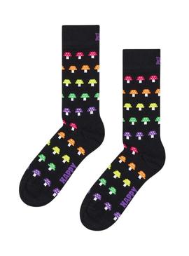 Meias Happy Socks Muschroom preto