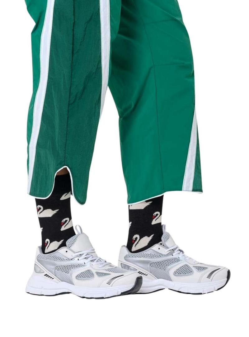 Meias Happy Socks Swan preta para mulher e homem