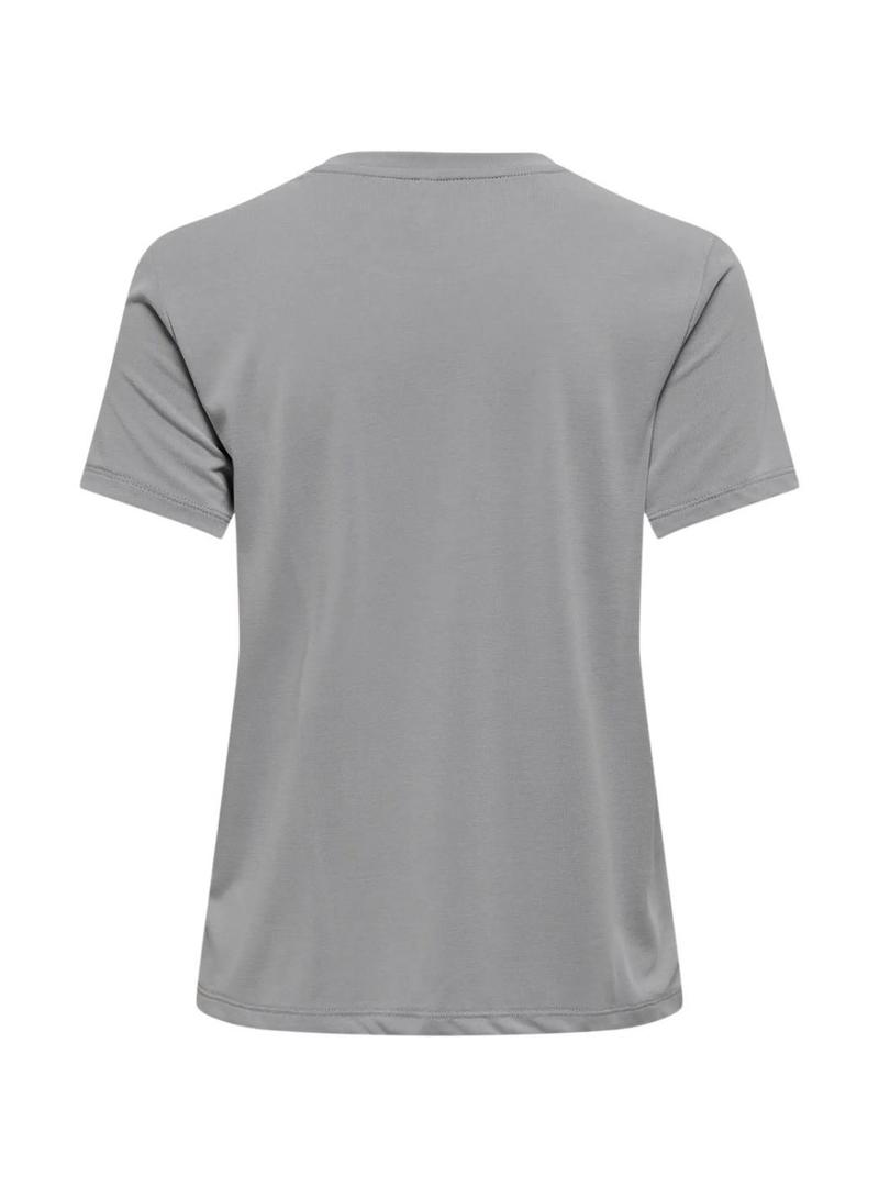 Camisa Only Free Modal cinza para mulher.