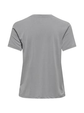 Camisa Only Free Modal cinza para mulher.