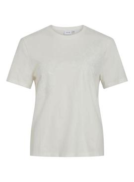 Camiseta Vila Visybil com renda branca para mulher.