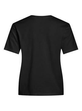 Camiseta Vila Visybil com renda preta para mulher.