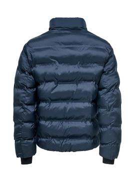 Jaqueta acolchoada marinha Only and Sons Union para homem.