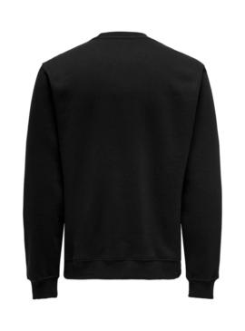 Moletom Only and Sons Curated Crew preto para homens