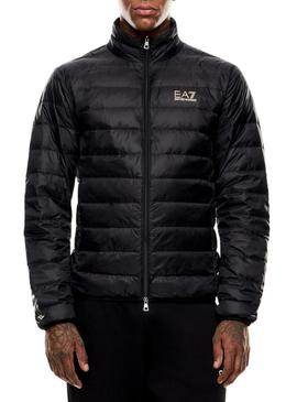 Casaco acolchoado Emporio Armani EA7 preto para homem