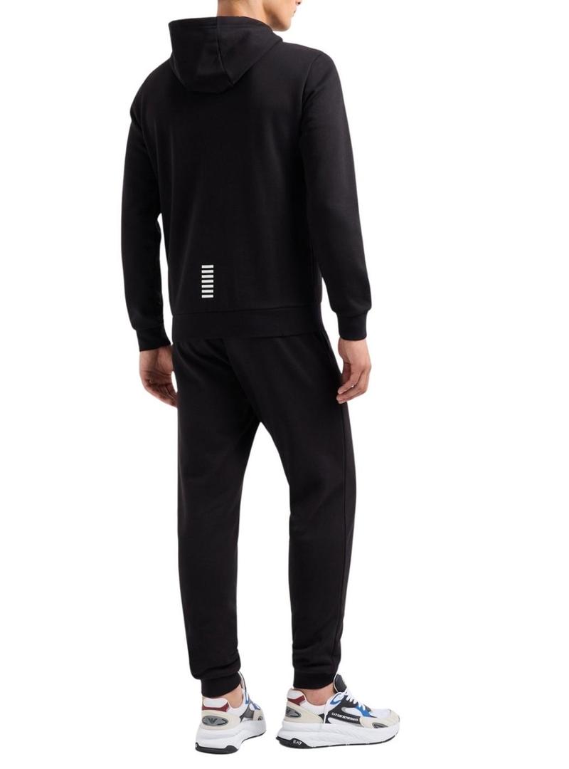 Fato de treino Emporio Armani EA7 com capuz preto para homem