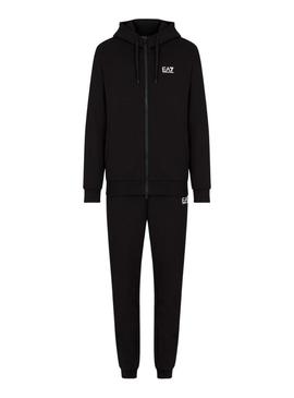 Fato de treino Emporio Armani EA7 com capuz preto para homem