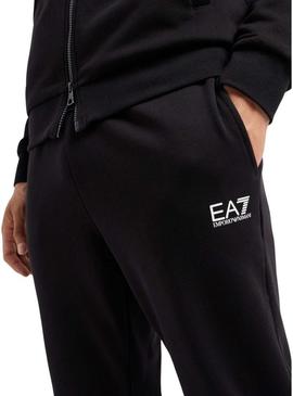 Fato de treino Emporio Armani EA7 com capuz preto para homem