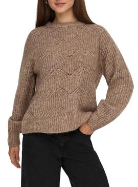 Camisola Only Gila tostado para mulher.