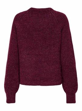 Camisola Jersey Only Gila bordô para mulher.