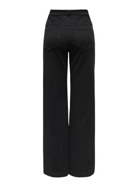 Calça jeans Only Madison Royal preta para mulher.