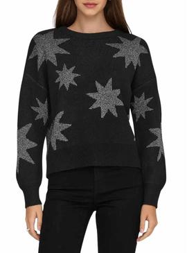 Camisola Only Rosie Glitter preta para mulher