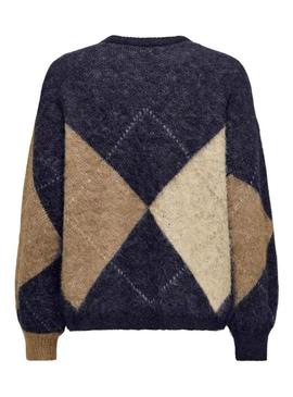 Camisola Apenas Noeme Jacquard marinho para mulher