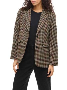 Blazer Vila Vihappy xadrez para mulher.