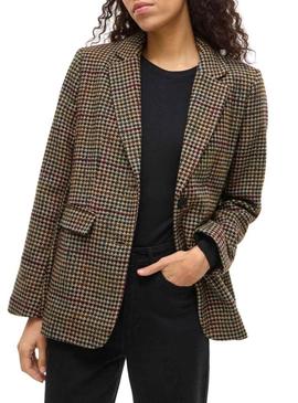 Blazer Vila Vihappy xadrez para mulher.
