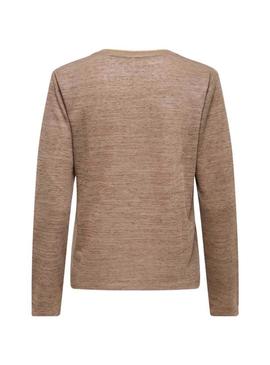 Camiseta Only Beatrice camelo para mulher