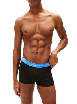 Conjunto de 3 cuecas Tommy Hilfiger Trunk Signature preta para homem