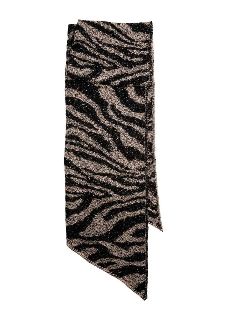 Cachecol Pieces Pyron estruturado zebra para mulher.