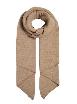 Cachecol Pieces Pyron estruturado bege para mulher