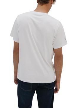 Camiseta El Pulpo bordado logo branco para homem.