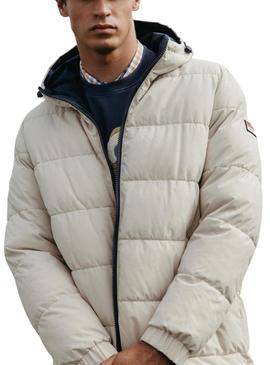 Acolchoado Polar Reversível El Pulpo bege e marinho para homem