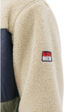 Jaqueta El Pulpo combinada de nylon e pele de carneiro Estonia para homem