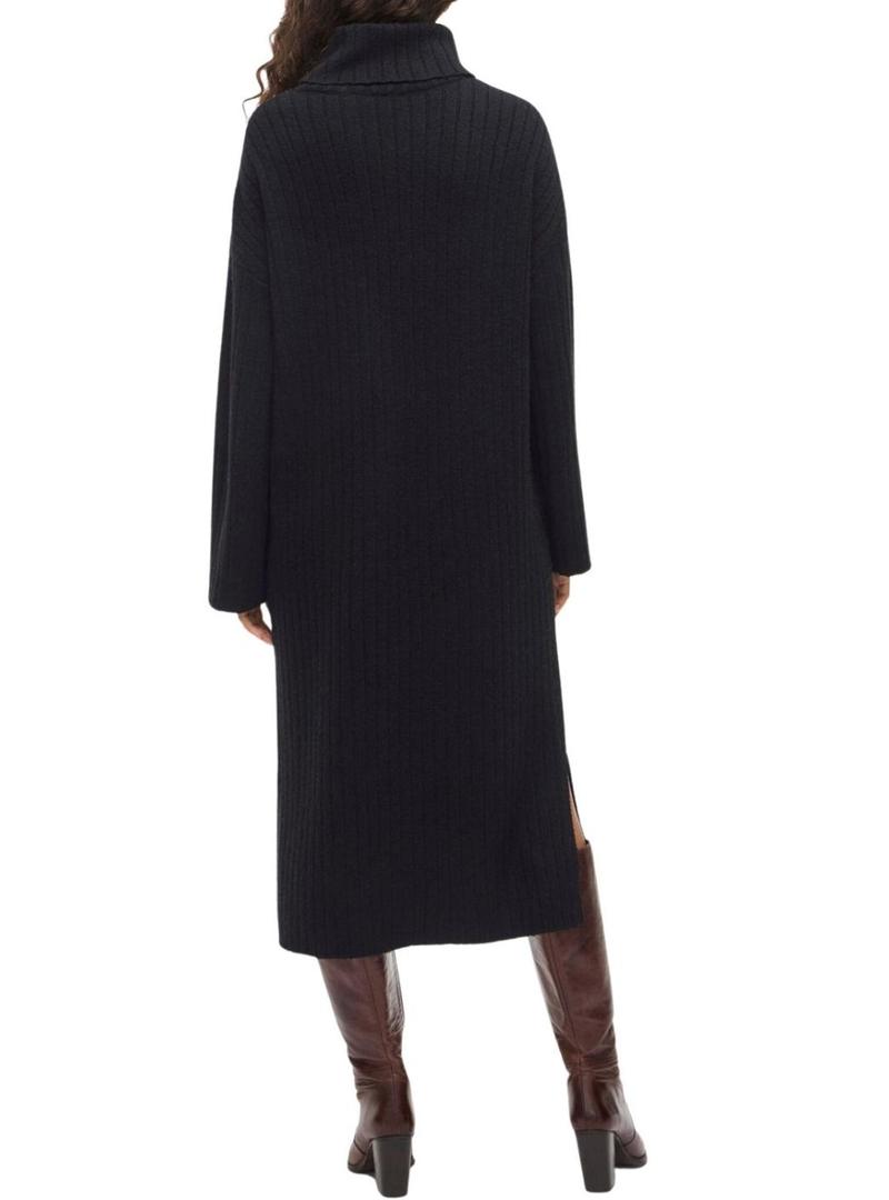 Vestido Vila Vilassia de malha gola alta preto para mulher