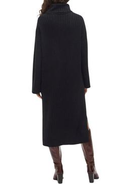 Vestido Vila Vilassia de malha gola alta preto para mulher
