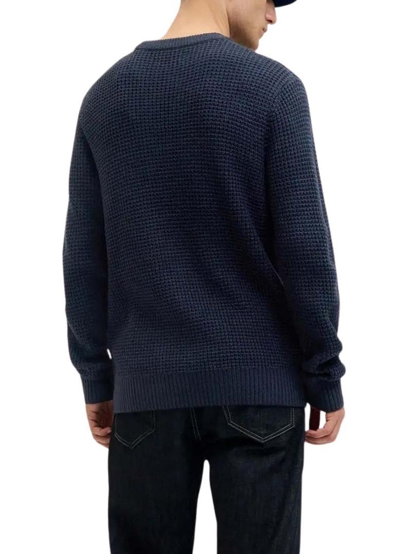 Camisola Jack and Jones Global azul marinho para homem.